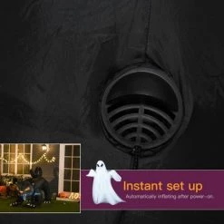 HOMCOM 6' Giant Creeping Black Cat LED Light Outdoor Inflatable Halloween Yard Decration -Halloween Decorations Sales Store unnamed file 2184