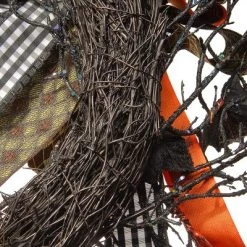 National Tree Company Artificial Skeleton's Halloween Wreath, Decorated with Branches, Orange and Black Trim, Berry Clusters, Assorted Leaves, 24 in -Halloween Decorations Sales Store unnamed file 2189