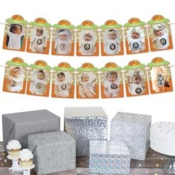 Big Dot of Happiness Pumpkin Patch - DIY Fall, Halloween or Thanksgiving Birthday Party Decor - 1-12 Monthly Picture Display - Photo Banner