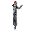 Northlight 5.5' Prelit Standing Animated Glowing Eyed Clown Halloween Decoration - Black/Silver