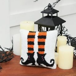 C&F Home Witch Feet Hooked Throw Pillow -Halloween Decorations Sales Store unnamed file 2210