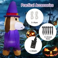 Costway 5 FT Long Halloween Inflatable Dachshund Dog with Pumpkin Self Inflating Yard -Halloween Decorations Sales Store unnamed file 2218