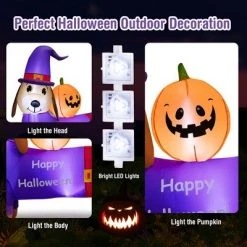 Costway 5 FT Long Halloween Inflatable Dachshund Dog with Pumpkin Self Inflating Yard -Halloween Decorations Sales Store unnamed file 2220