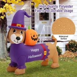 Costway 5 FT Long Halloween Inflatable Dachshund Dog with Pumpkin Self Inflating Yard -Halloween Decorations Sales Store unnamed file 2221