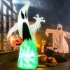 Costway 6 FT Inflatable Halloween Hunting Ghost with Pumpkin w/Spinning Lamp