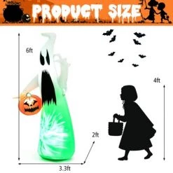 Costway 6 FT Inflatable Halloween Hunting Ghost with Pumpkin w/Spinning Lamp -Halloween Decorations Sales Store unnamed file 2227