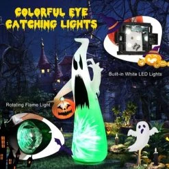 Costway 6 FT Inflatable Halloween Hunting Ghost with Pumpkin w/Spinning Lamp -Halloween Decorations Sales Store unnamed file 2228