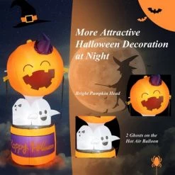 Costway 6ft Halloween Inflatable Pumpkin Hot Air Balloon Ghost Blow up Yard Decoration 14 Costway 6ft Halloween Inflatable Pumpkin Hot Air Balloon Ghost Blow up Yard Decoration -Halloween Decorations Sales Store unnamed file 2240