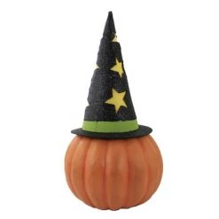 Bethany Lowe Designs Halloween 14.0" Retro Pumpkin Witch Container Vintage Halloween Translucent - Decorative Figurines