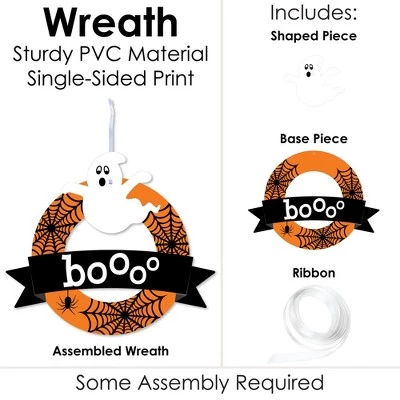 Big Dot of Happiness Spooky Ghost - Outdoor Halloween Party Decor - Front Door Wreath 3 Big Dot of Happiness Spooky Ghost - Outdoor Halloween Party Decor - Front Door Wreath - Image 3
