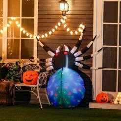 HomCom 5' Giant Spooky Spider LED Light Outdoor Inflatable Halloween Yard Decoration -Halloween Decorations Sales Store unnamed file 2262