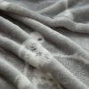 Kate Aurora Halloween Gray Dancing Skeletons Ultra Soft & Plush Oversized Accent Throw Blanket - White