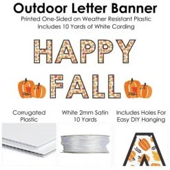 Big Dot of Happiness Fall Pumpkin - Large Halloween or Thanksgiving Party Decorations - Happy Fall - Outdoor Letter Banner -Halloween Decorations Sales Store unnamed file 228