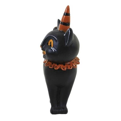 Transpac Halloween 6.25" Black Cat Jack Vintage-Looking Pumpkin - Decorative Figurines 2 Transpac Halloween 6.25" Black Cat Jack Vintage-Looking Pumpkin - Decorative Figurines - Image 2