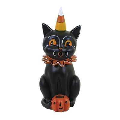 Transpac Halloween 6.25" Black Cat Jack Vintage-Looking Pumpkin - Decorative Figurines 5 Transpac Halloween 6.25" Black Cat Jack Vintage-Looking Pumpkin - Decorative Figurines - Image 5