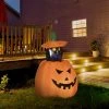 Outsunny 4ft Inflatable Halloween Pumpkin with Lifting Cat, Blow-Up Outdoor LED Yard Display for Garden, Lawn, Party, Holiday