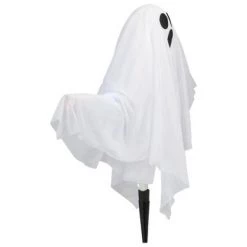 Northlight Set of 3 Lighted White Ghost Halloween Lawn Stakes