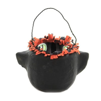 Jorge De Rojas 3.5" Tabby Bucket Halloween Glow Cat - Decorative Figurines 1 Jorge De Rojas 3.5" Tabby Bucket Halloween Glow Cat - Decorative Figurines