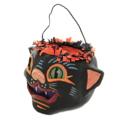 Jorge De Rojas 3.5" Tabby Bucket Halloween Glow Cat - Decorative Figurines 2 Jorge De Rojas 3.5" Tabby Bucket Halloween Glow Cat - Decorative Figurines - Image 2