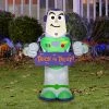 Gemmy Airblown Stylized Buzz w/Banner Disney, 3.5 ft Tall, Multicolored
