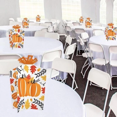 Big Dot of Happiness Fall Pumpkin - Table Decorations - Halloween or Thanksgiving Party Fold and Flare Centerpieces - 10 Count 3 Big Dot of Happiness Fall Pumpkin - Table Decorations - Halloween or Thanksgiving Party Fold and Flare Centerpieces - 10 Count - Image 3