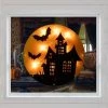 Northlight 13.75" Lighted Haunted House Halloween Window Silhouette