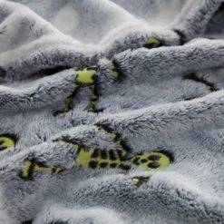 Kate Aurora Halloween Spooky Glow In The Dark Dancing Skeletons Soft & Plush Oversized Throw Blanket - Gray