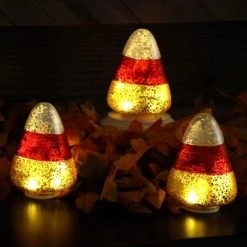 Mr. Halloween Mercury Glass LED Candy Corn Lights - 5"- Set of 3 -Halloween Decorations Sales Store unnamed file 2368