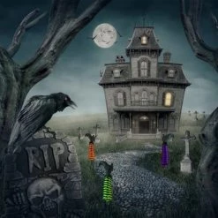 Northlight Set of 3 Striped Witch Leg Halloween Pathway Markers