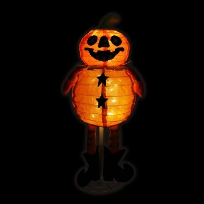 Northlight 37" Prelit LED Standing Jack-O-Lantern Pumpkin Halloween Decoration - Orange/Black 1 Northlight 37" Prelit LED Standing Jack-O-Lantern Pumpkin Halloween Decoration - Orange/Black