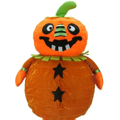 Northlight 37" Prelit LED Standing Jack-O-Lantern Pumpkin Halloween Decoration - Orange/Black 2 Northlight 37" Prelit LED Standing Jack-O-Lantern Pumpkin Halloween Decoration - Orange/Black - Image 2