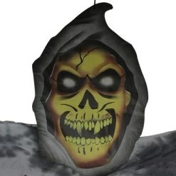 Northlight 11' Grim Reaper Hanging Halloween Figurine - Black/Gray