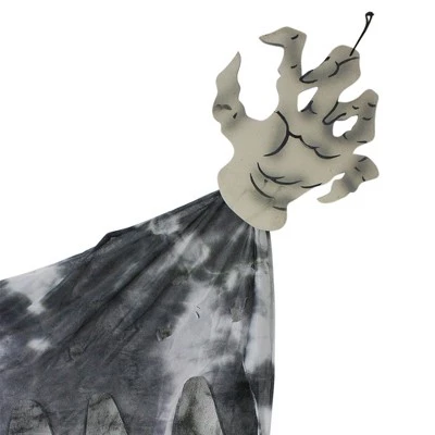 Northlight 11' Grim Reaper Hanging Halloween Figurine - Black/Gray 2 Northlight 11' Grim Reaper Hanging Halloween Figurine - Black/Gray - Image 2