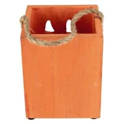 Northlight 6.25" Small Orange Wood Jack O Lantern Halloween Candle Lantern -Halloween Decorations Sales Store unnamed file 2464