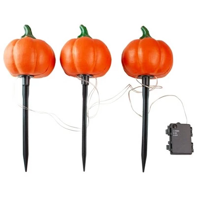 Northlight Set of 3 Lighted Jack-o-Lantern Halloween Pathway Markers 2 Northlight Set of 3 Lighted Jack-o-Lantern Halloween Pathway Markers - Image 2