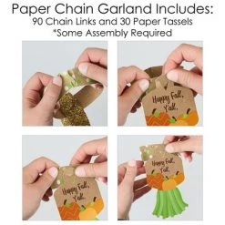 Big Dot of Happiness Pumpkin Patch - 90 Chain Links & 30 Paper Tassels Decor Kit - Fall Halloween or Thanksgiving Party Paper Chains Garland - 21 feet 8 Big Dot of Happiness Pumpkin Patch - 90 Chain Links & 30 Paper Tassels Decor Kit - Fall Halloween or Thanksgiving Party Paper Chains Garland - 21 feet -Halloween Decorations Sales Store unnamed file 248