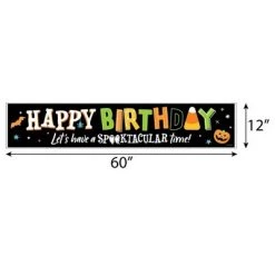 Big Dot of Happiness Jack-O'-Lantern Halloween - Happy Birthday Kids Halloween Decorations Party Banner
