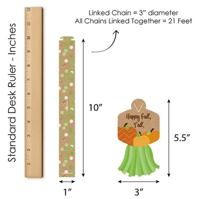 Big Dot of Happiness Pumpkin Patch - 90 Chain Links & 30 Paper Tassels Decor Kit - Fall Halloween or Thanksgiving Party Paper Chains Garland - 21 feet 6 Big Dot of Happiness Pumpkin Patch - 90 Chain Links & 30 Paper Tassels Decor Kit - Fall Halloween or Thanksgiving Party Paper Chains Garland - 21 feet - Image 6