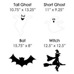 Big Dot of Happiness Hanging Scary Squad - Witch, Bats & Ghosts - Outdoor Hanging Decor - Halloween Party Decorations - 10 Pieces -Halloween Decorations Sales Store unnamed file 2510