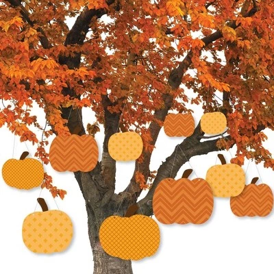 Big Dot of Happiness Hanging Pumpkin Patch - Outdoor Fall, Halloween or Thanksgiving Party Hanging Porch and Tree Yard Decorations - 10 Pieces 1 Big Dot of Happiness Hanging Pumpkin Patch - Outdoor Fall, Halloween or Thanksgiving Party Hanging Porch and Tree Yard Decorations - 10 Pieces