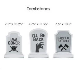 Big Dot of Happiness Funny Tombstones - Graveyard Lawn Decorations - Halloween Yard Decorations - 10 Piece -Halloween Decorations Sales Store unnamed file 2521