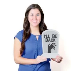 Big Dot of Happiness Funny Tombstones - Graveyard Lawn Decorations - Halloween Yard Decorations - 10 Piece -Halloween Decorations Sales Store unnamed file 2522