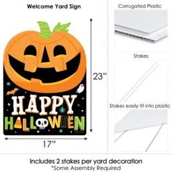 Big Dot of Happiness Jack-O'-Lantern Halloween - Party Decorations - Kids Halloween Party Welcome Yard Sign -Halloween Decorations Sales Store unnamed file 2528