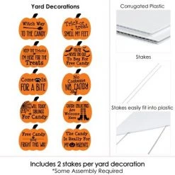 Big Dot of Happiness Funny Trick or Treat? - Pumpkin Lawn Decoration Signs - Outdoor Halloween Yard Decorations - 10 Piece -Halloween Decorations Sales Store unnamed file 2533