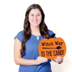 Big Dot of Happiness Funny Trick or Treat? - Pumpkin Lawn Decoration Signs - Outdoor Halloween Yard Decorations - 10 Piece -Halloween Decorations Sales Store unnamed file 2535