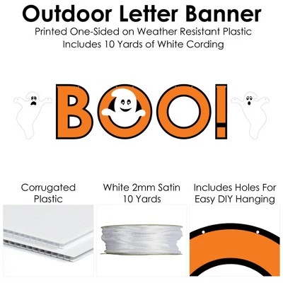 Big Dot of Happiness Spooky Ghost - Halloween Party Decorations - Boo - Outdoor Letter Banner 3 Big Dot of Happiness Spooky Ghost - Halloween Party Decorations - Boo - Outdoor Letter Banner - Image 3
