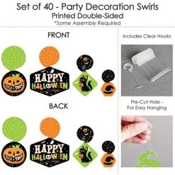 Big Dot of Happiness Jack-O'-Lantern Halloween - Kids Halloween Party Hanging Decor - Party Decoration Swirls - Set of 40 -Halloween Decorations Sales Store unnamed file 2572