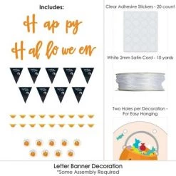 Big Dot of Happiness Trick or Treat - Halloween Party Letter Banner Decoration - 36 Banner Cutouts and Happy Halloween Banner Letters -Halloween Decorations Sales Store unnamed file 2584
