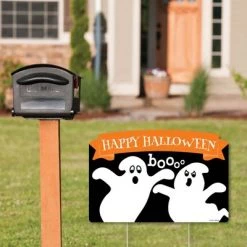 Big Dot of Happiness Spooky Ghost - Halloween Party Yard Sign Lawn Decorations - Happy Halloween Party Yardy Sign
