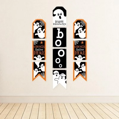 Big Dot of Happiness Spooky Ghost - Hanging Vertical Paper Door Banners - Halloween Party Wall Decoration Kit - Indoor Door Decor 2 Big Dot of Happiness Spooky Ghost - Hanging Vertical Paper Door Banners - Halloween Party Wall Decoration Kit - Indoor Door Decor - Image 2